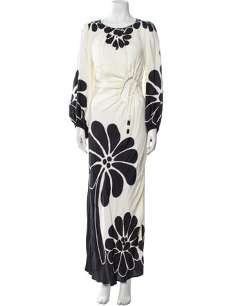 Farm Rio Floral Print Long Dress