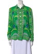 Farm Rio Printed Long Sleeve Button-Up Top