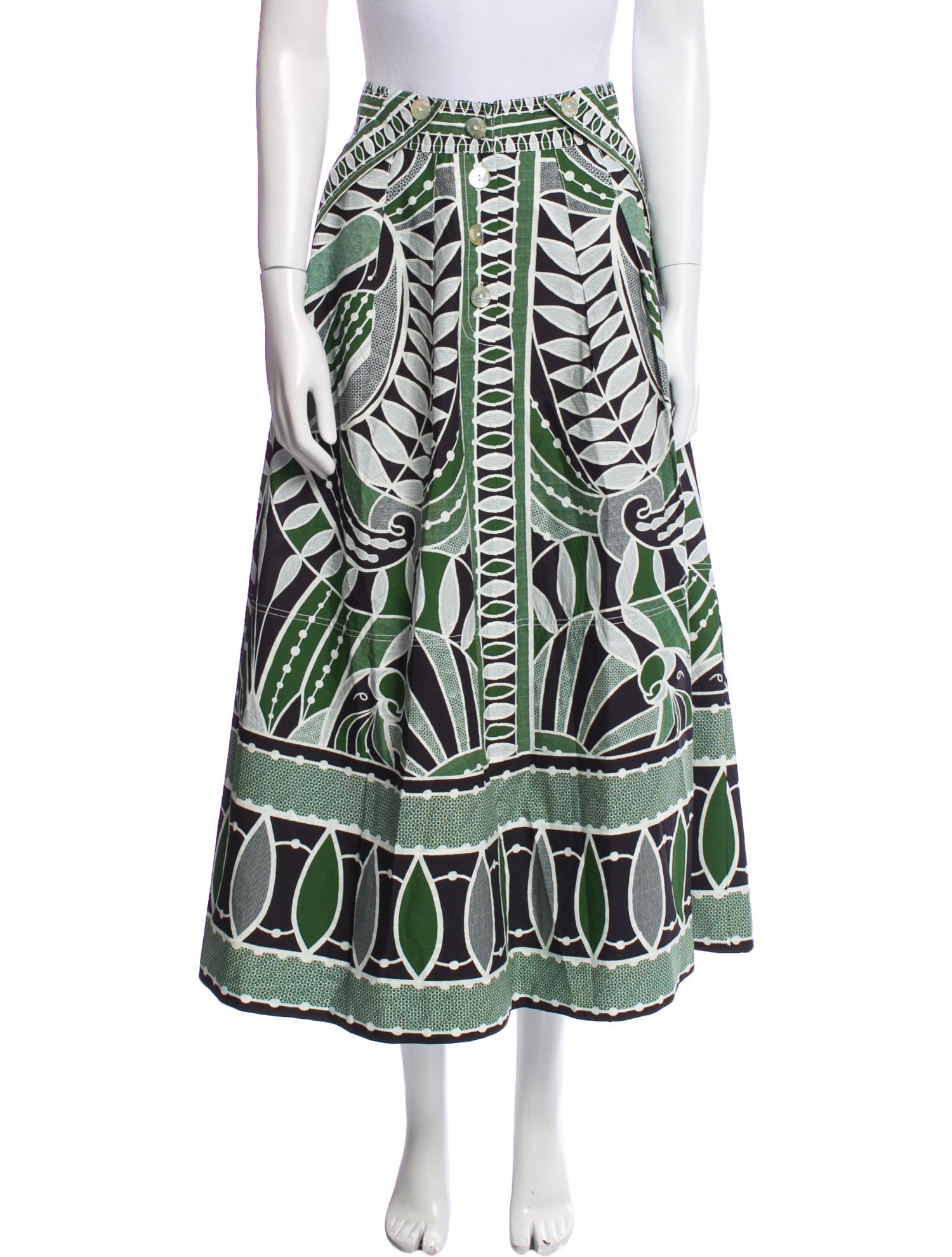 Farm Rio Printed Midi Length Skirt w/ Tags