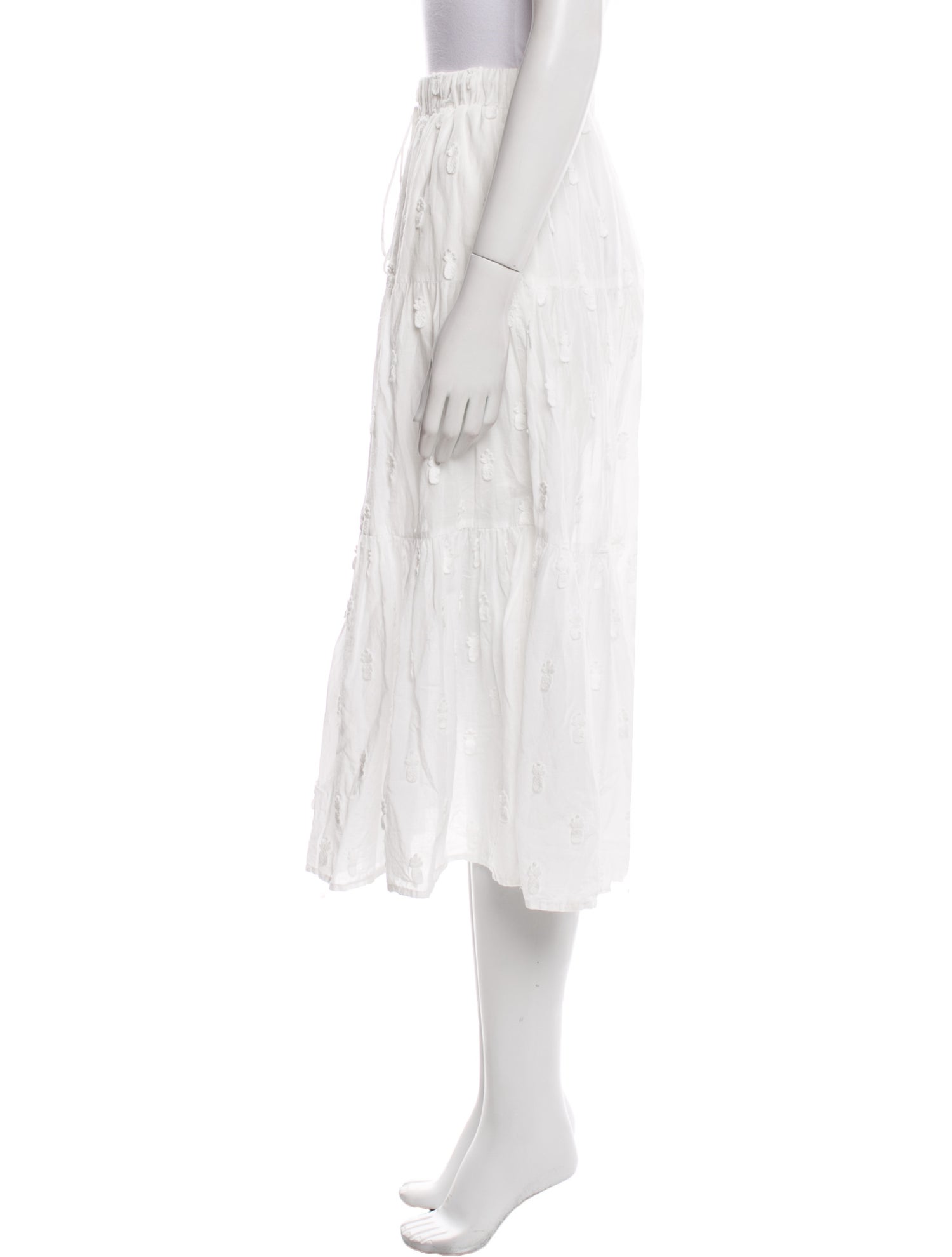 Farm Rio Tassel Accents Midi Length Skirt