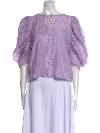 Farm Rio Off-The-Shoulder Short Sleeve Blouse