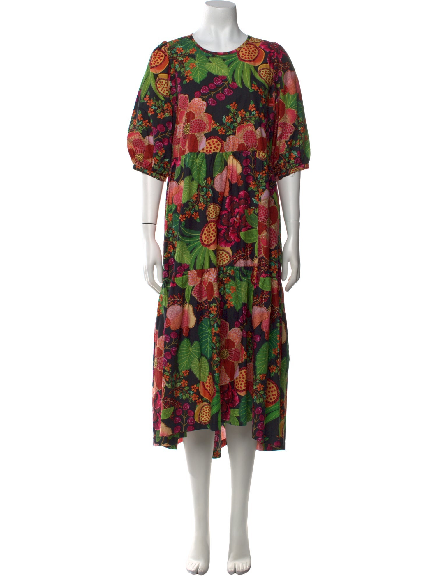 Farm Rio Floral Print Long Dress