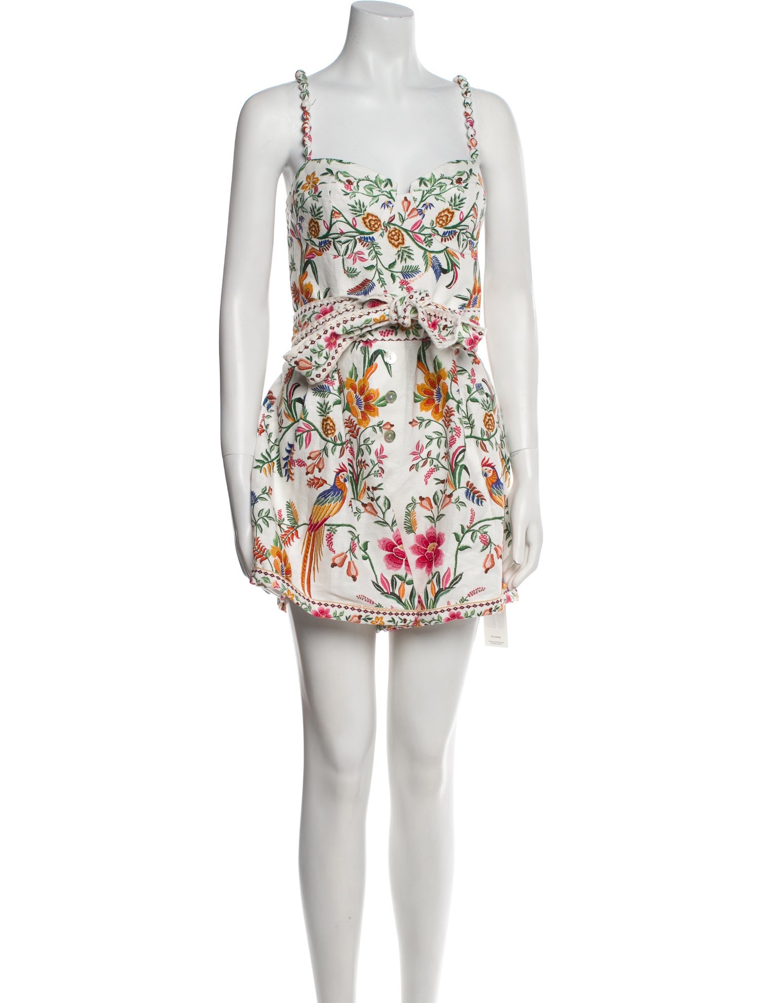 Farm Rio Linen Floral Print Romper w/ Tags