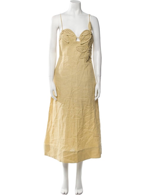 Farm Rio Linen Midi Length Dress