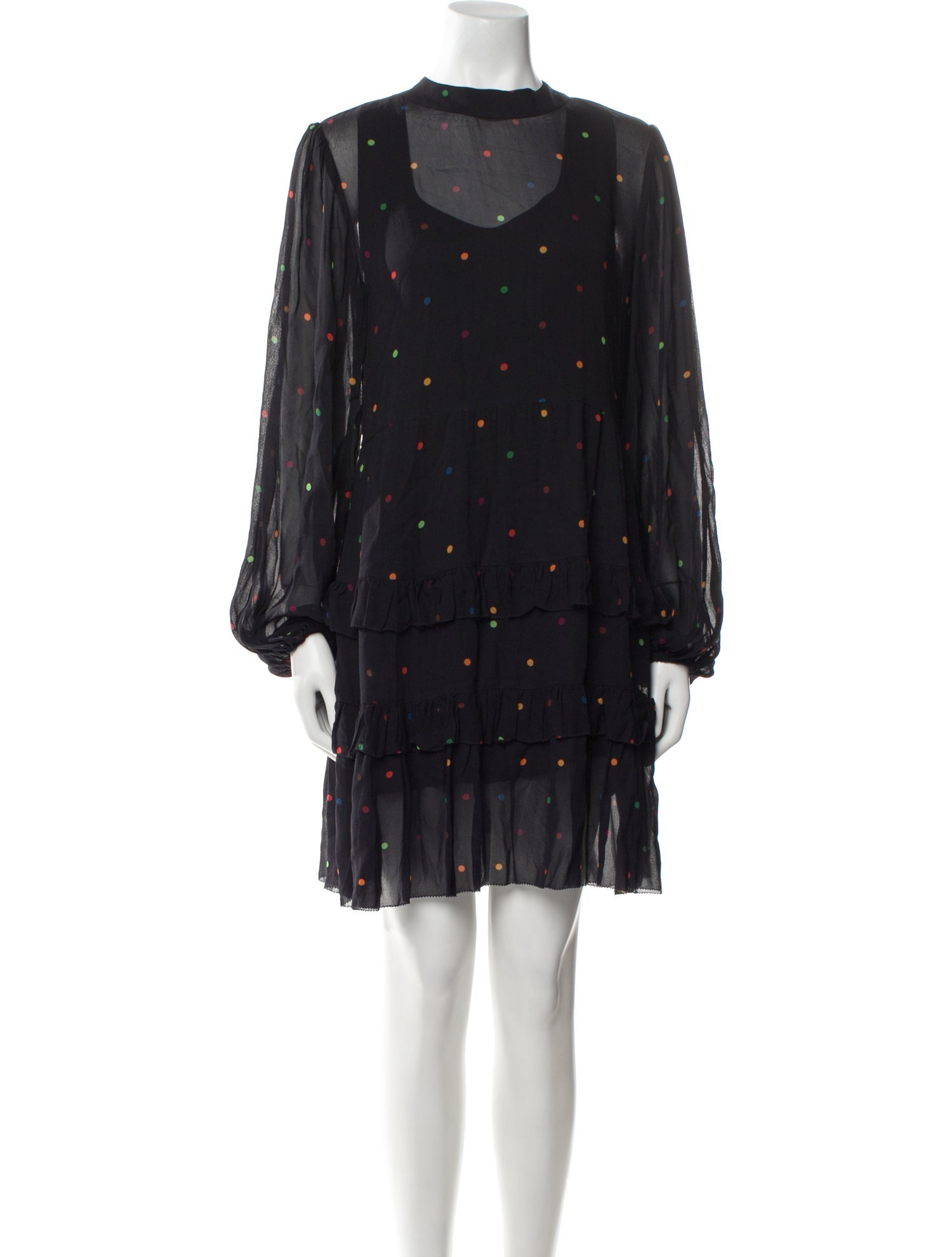 Farm Rio Polka Dot Print Mini Dress