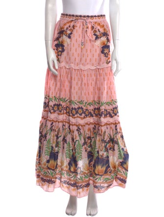 Farm Rio Floral Print Long Skirt