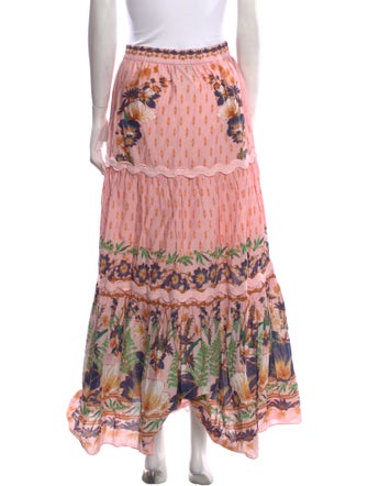 Farm Rio Floral Print Long Skirt
