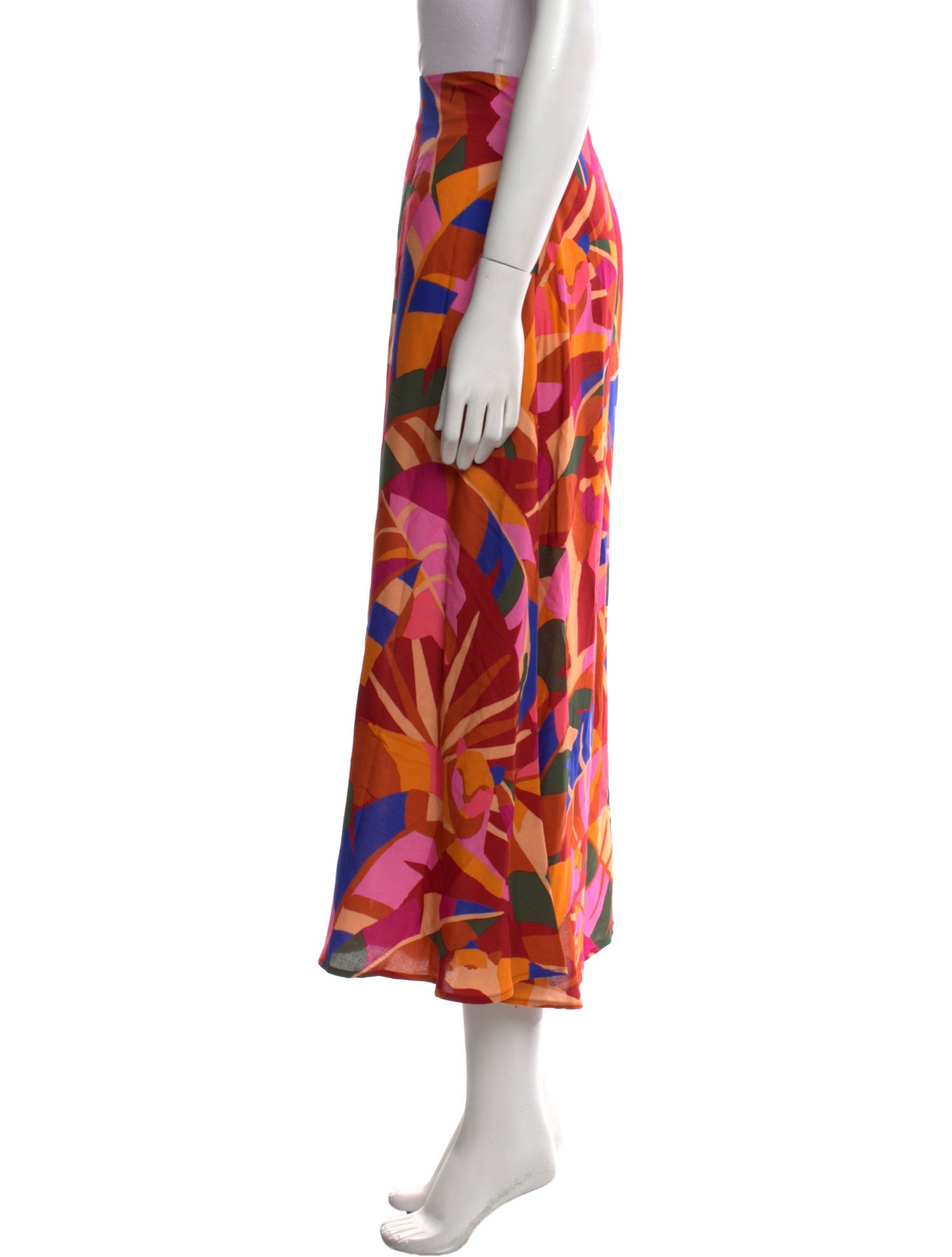 Farm Rio Floral Print Midi Length Skirt