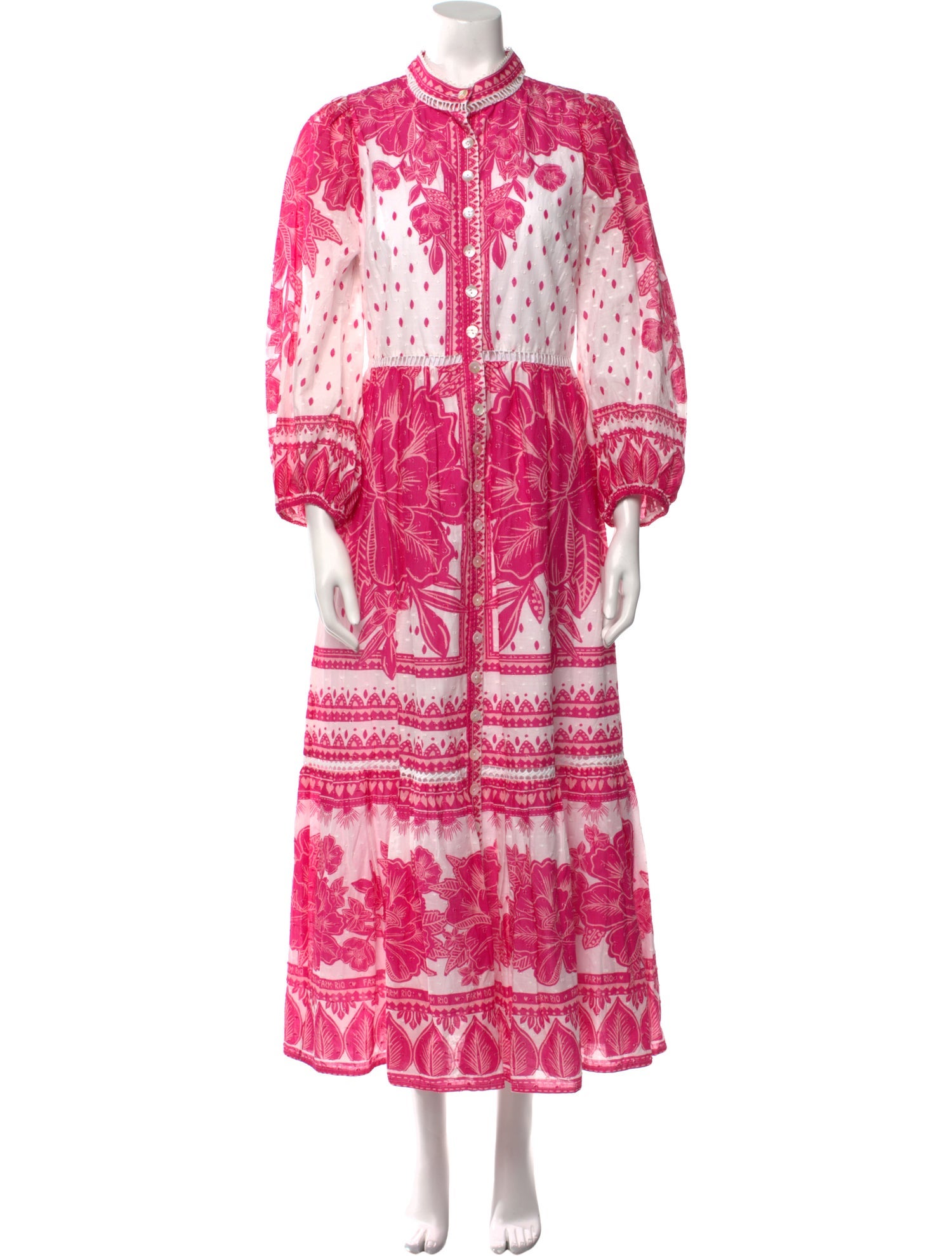 Farm Rio Paisley Print Long Dress