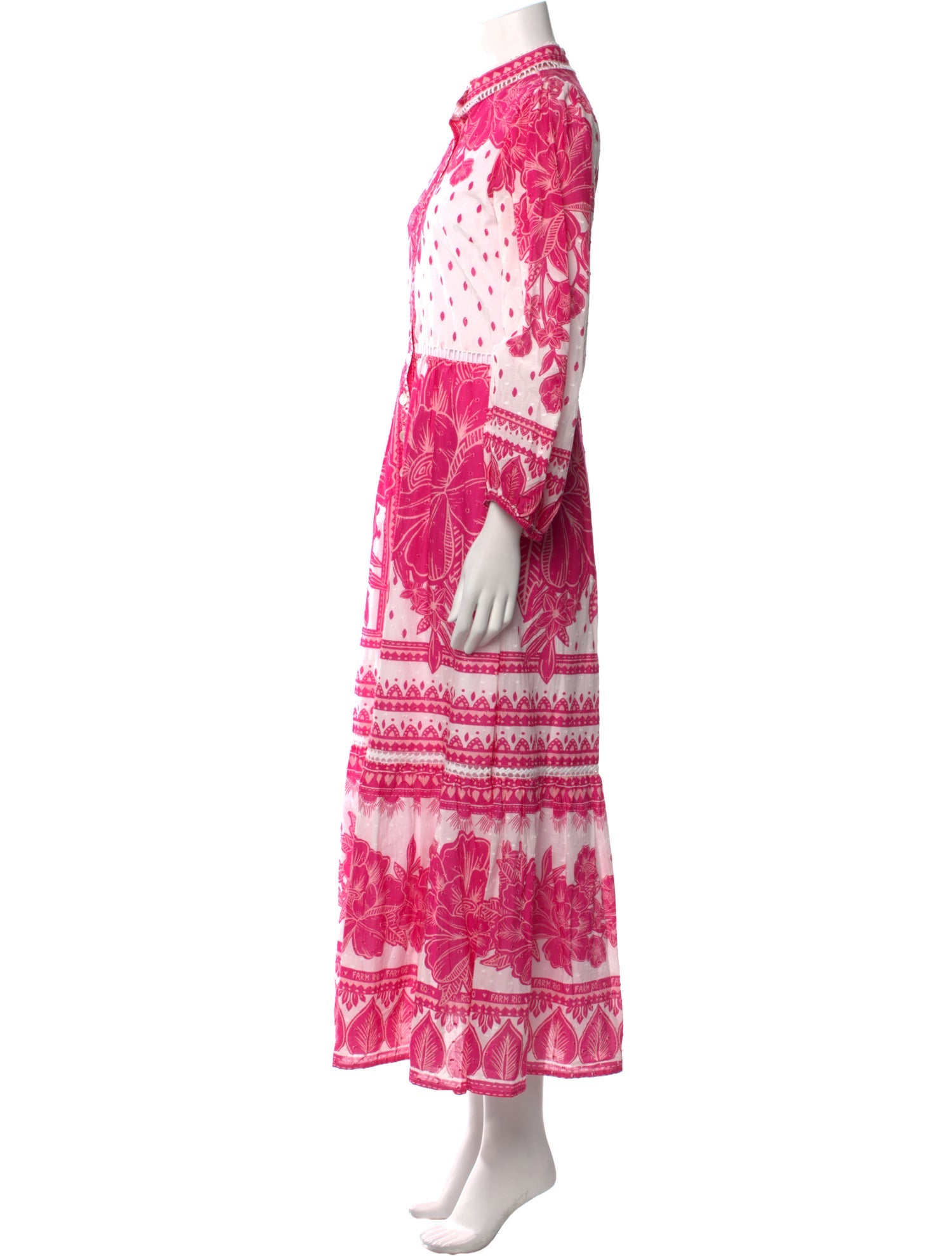 Farm Rio Paisley Print Long Dress