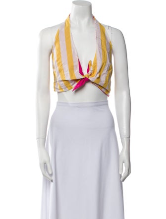 Farm Rio Printed Halterneck Crop Top