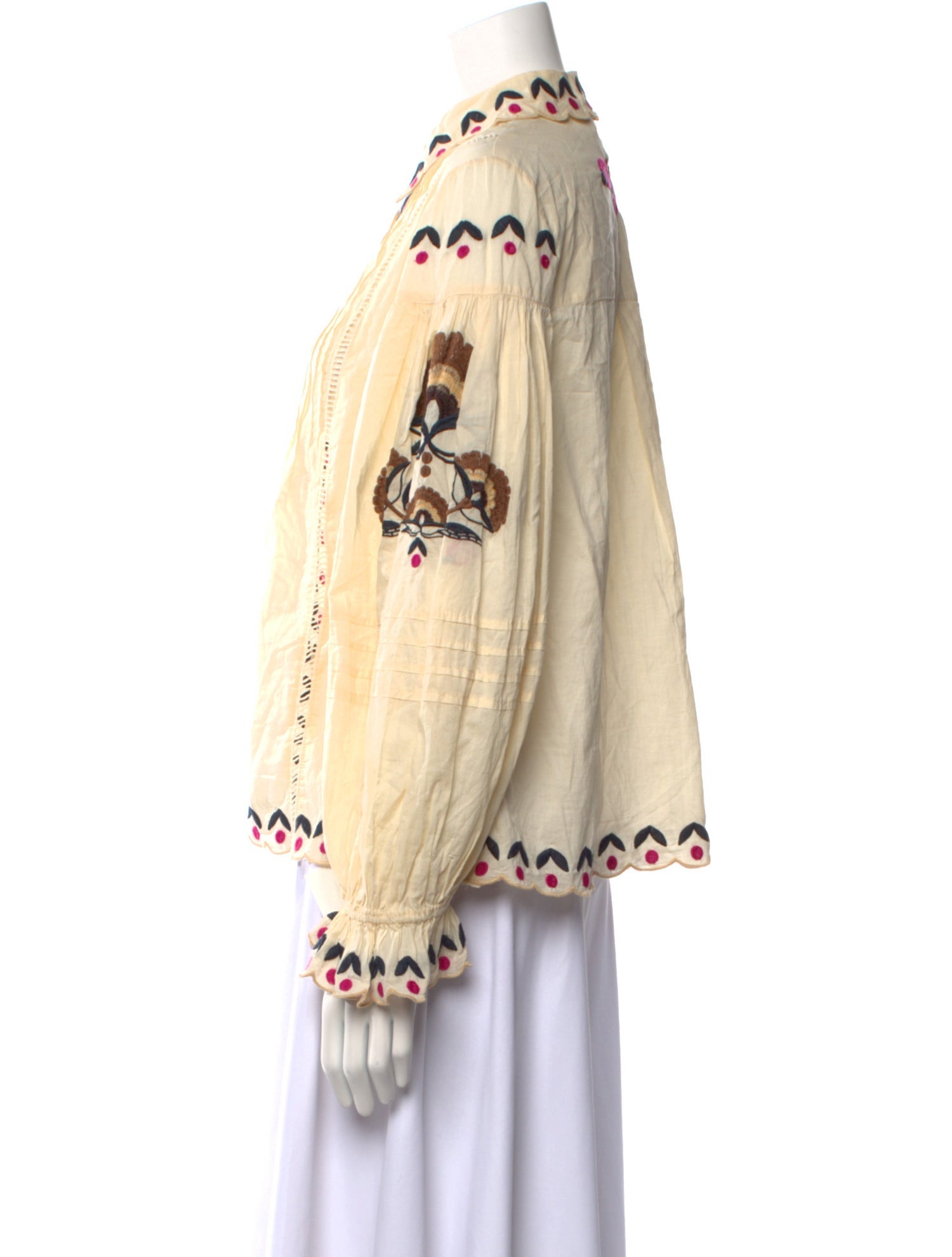 Farm Rio Printed Mock Neck Blouse