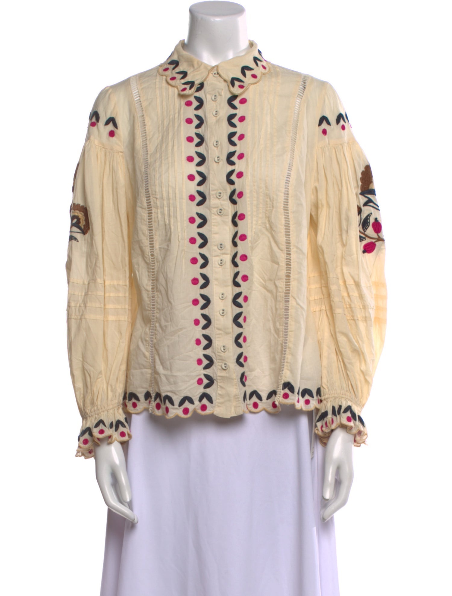 Farm Rio Printed Mock Neck Blouse