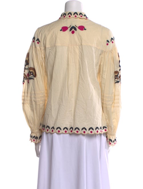 Farm Rio Printed Mock Neck Blouse