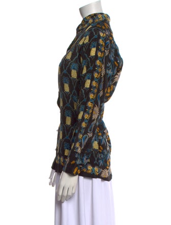 Farm Rio Linen Printed Button-Up Top