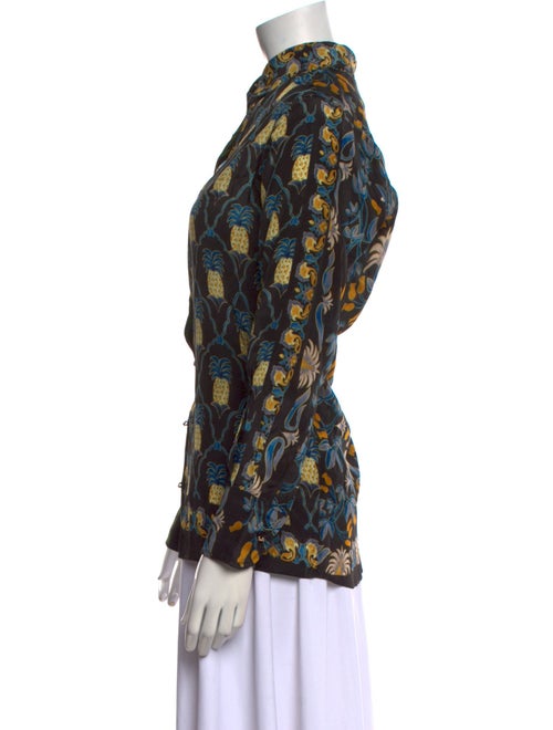 Farm Rio Linen Printed Button-Up Top