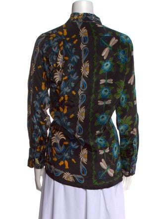 Farm Rio Linen Printed Button-Up Top