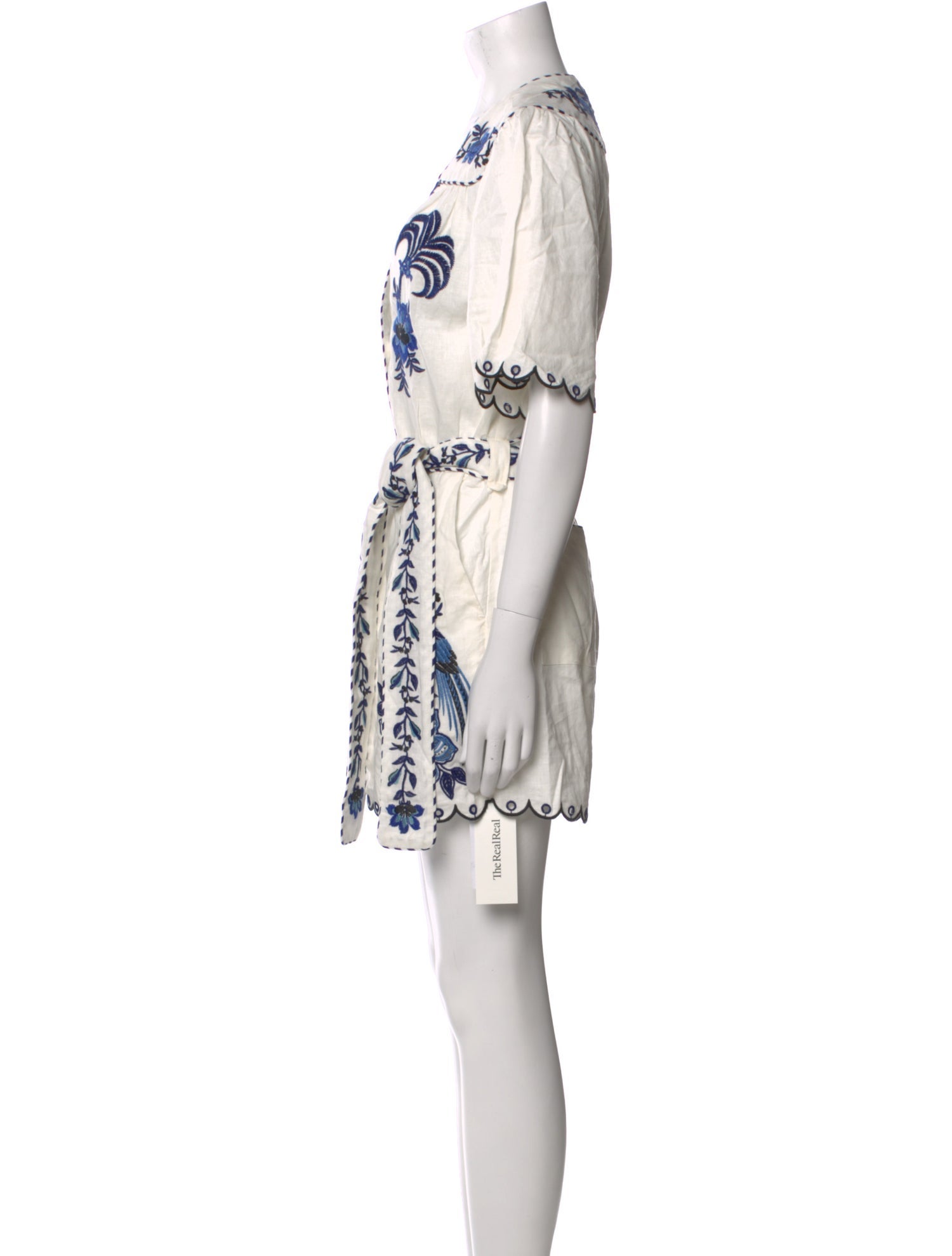 Farm Rio Linen Printed Romper w/ Tags