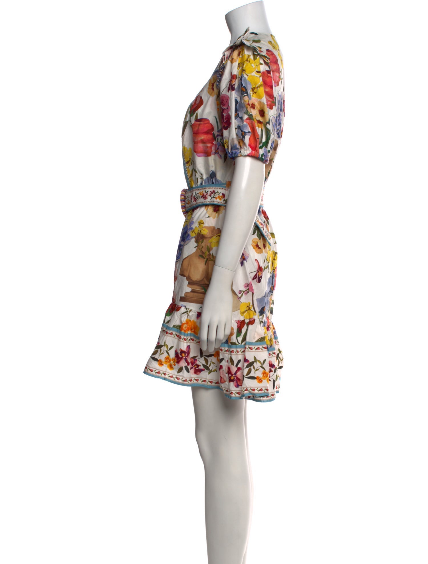 Farm Rio Floral Print Mini Dress