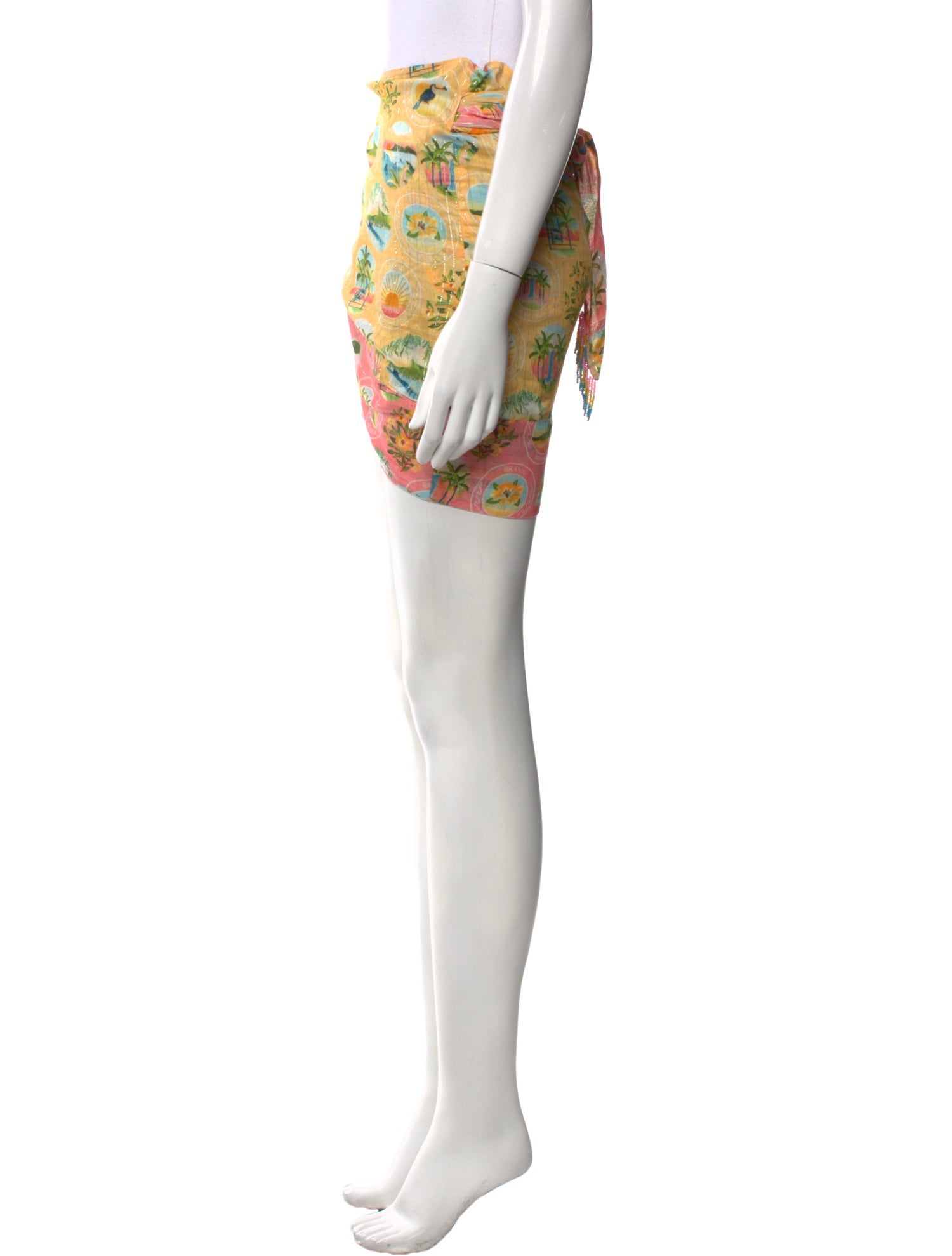 Farm Rio Floral Print Mini Skirt