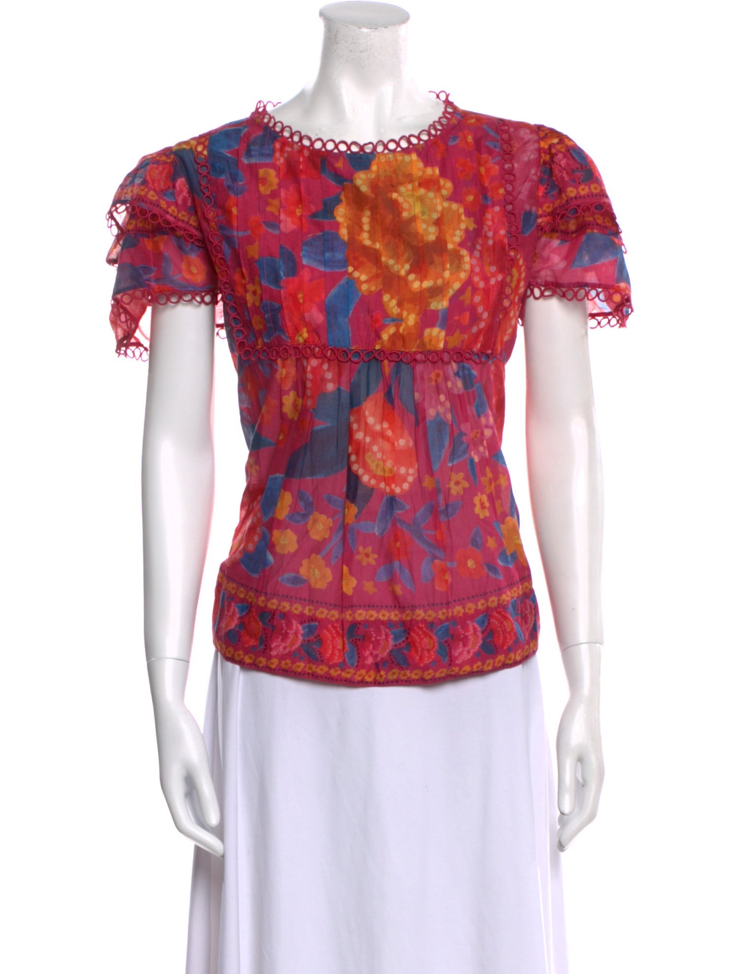 Farm Rio Floral Print Crew Neck T-Shirt