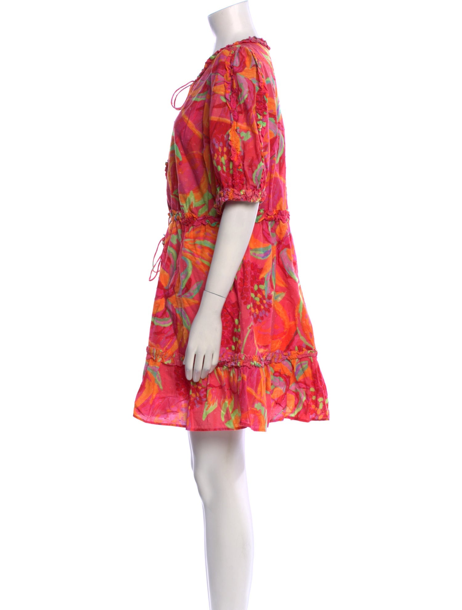 Farm Rio Floral Print Mini Dress