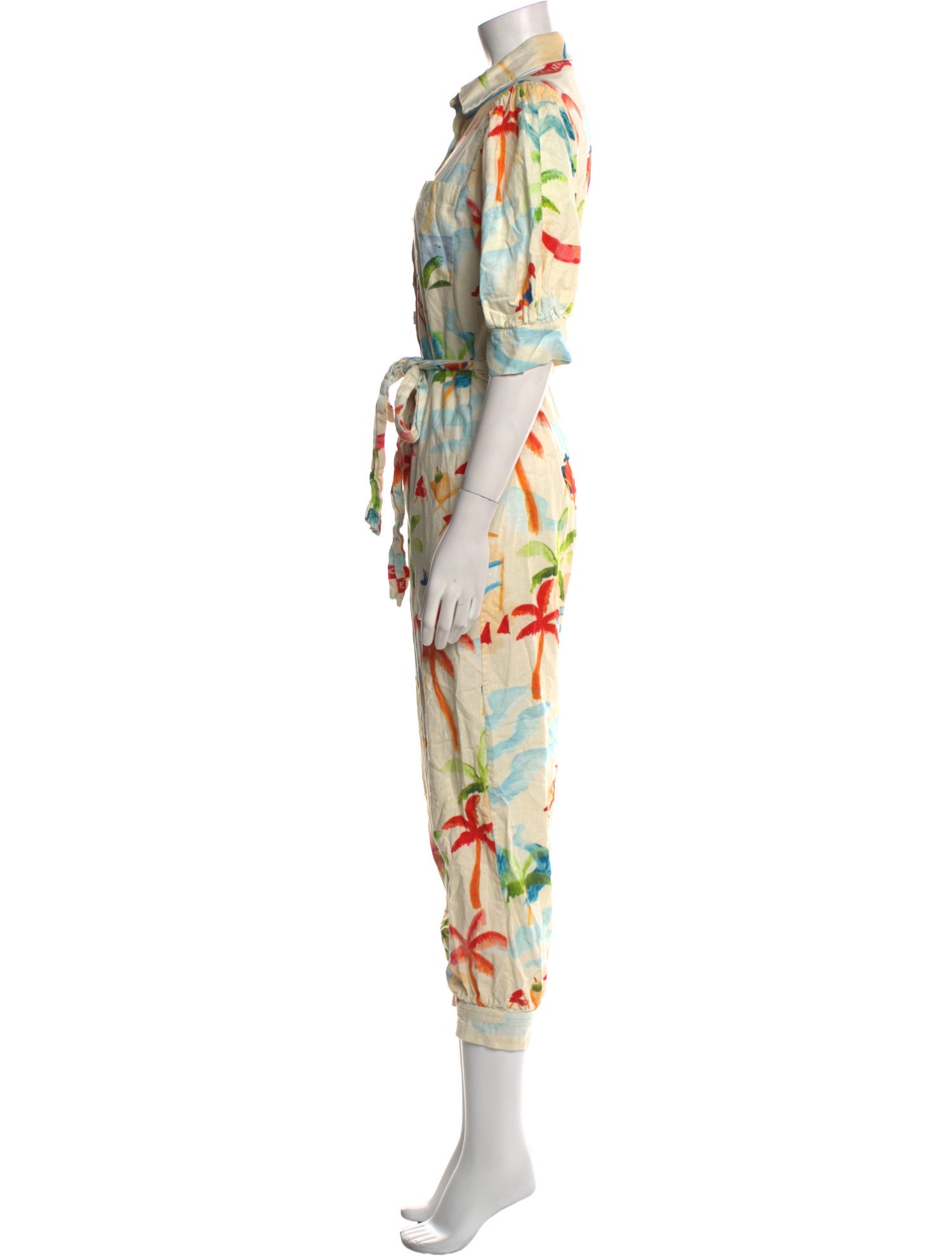 Farm Rio Linen Printed Jumpsuit