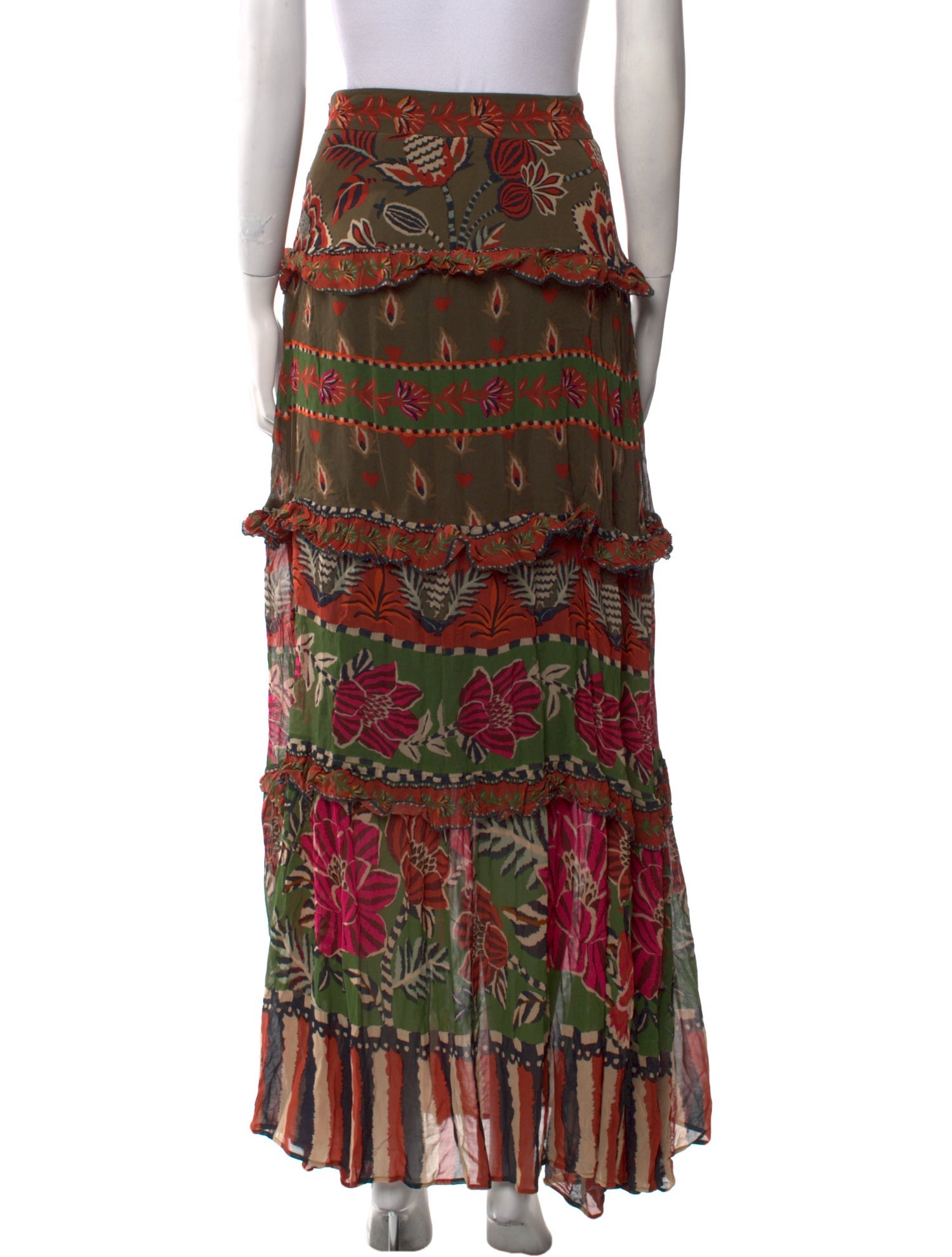 Farm Rio Floral Print Long Skirt w/ Tags