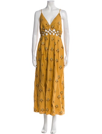 Farm Rio Floral Print Long Dress