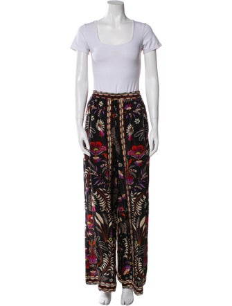 Farm Rio Floral Print Sequin Embellishments Pant Set