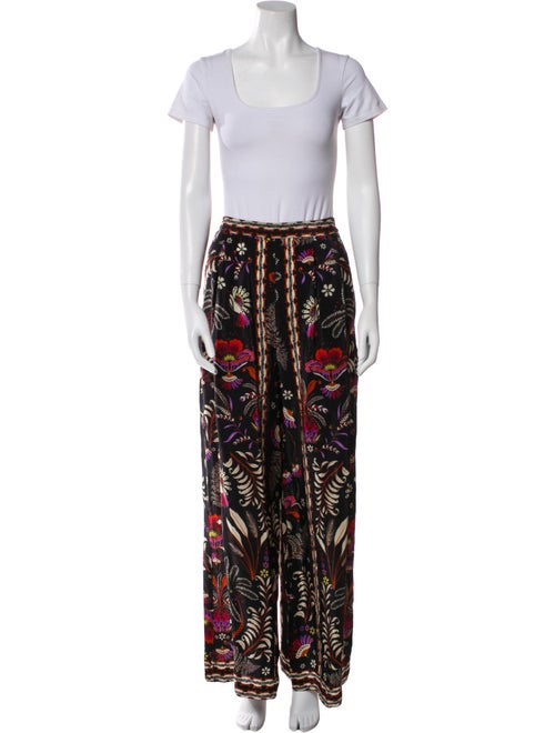 Farm Rio Floral Print Sequin Embellishments Pant Set