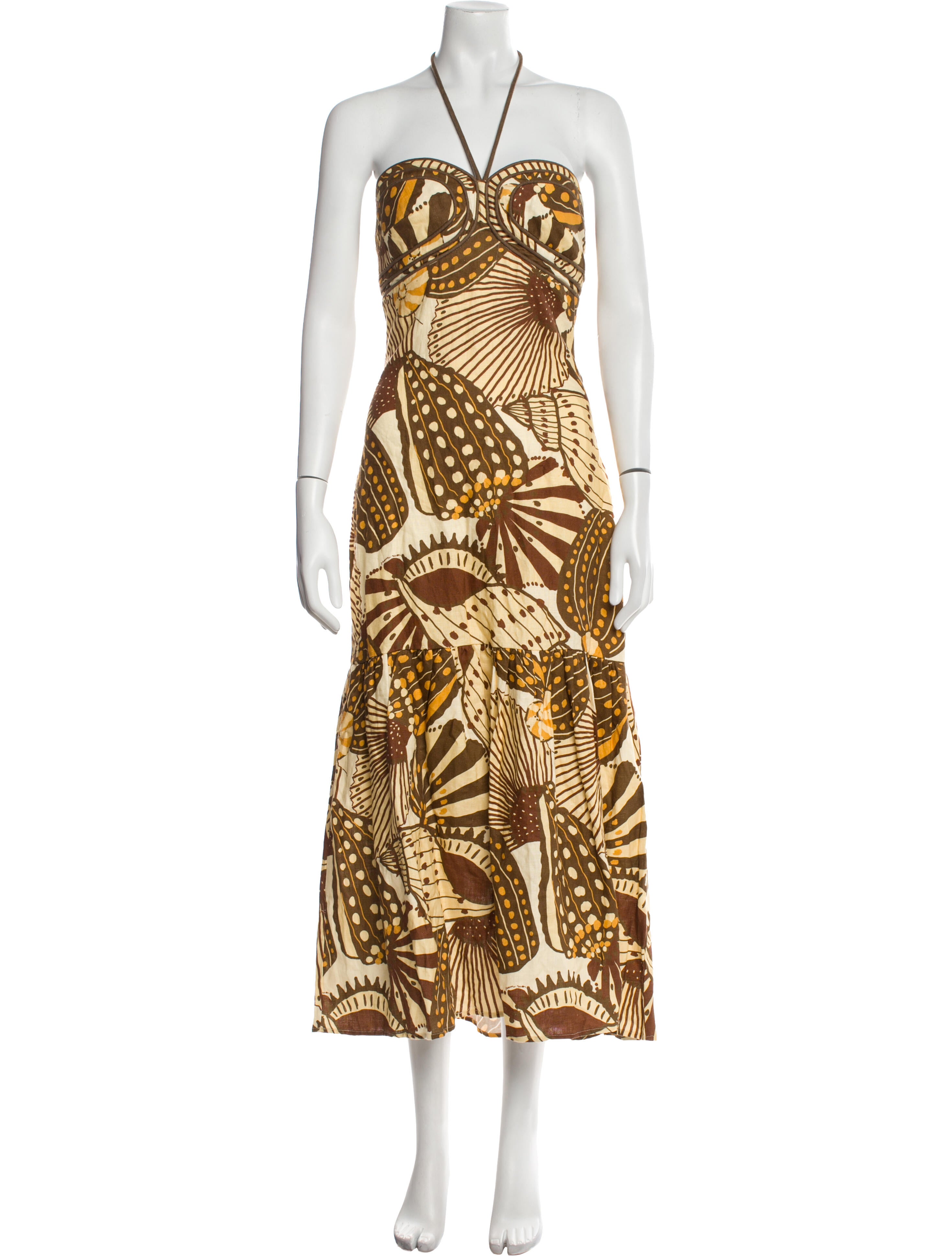 Farm Rio Linen Midi Length Dress w/ Tags