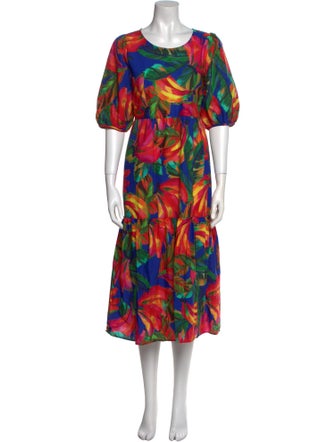 Farm Rio Floral Print Long Dress