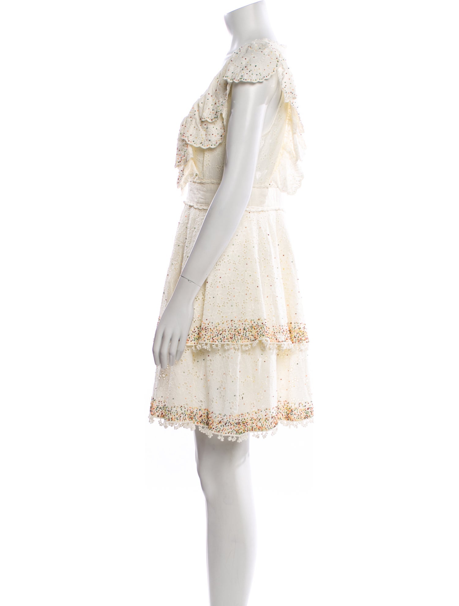 Farm Rio Plunge Neckline Mini Dress