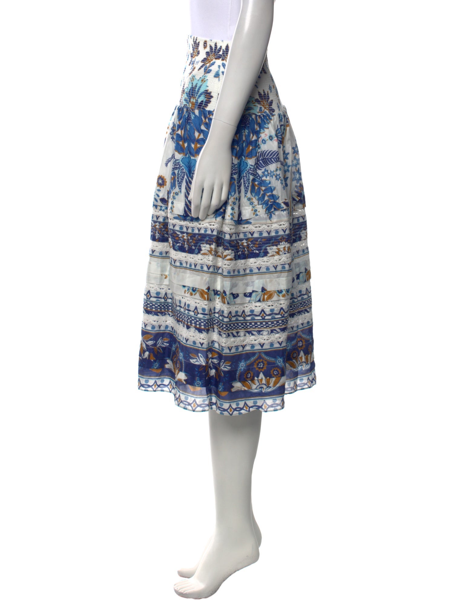 Farm Rio Floral Print Knee-Length Skirt