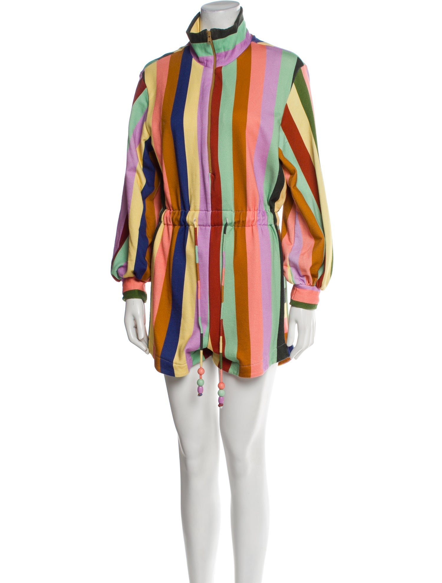 Farm Rio Striped Turtleneck Romper