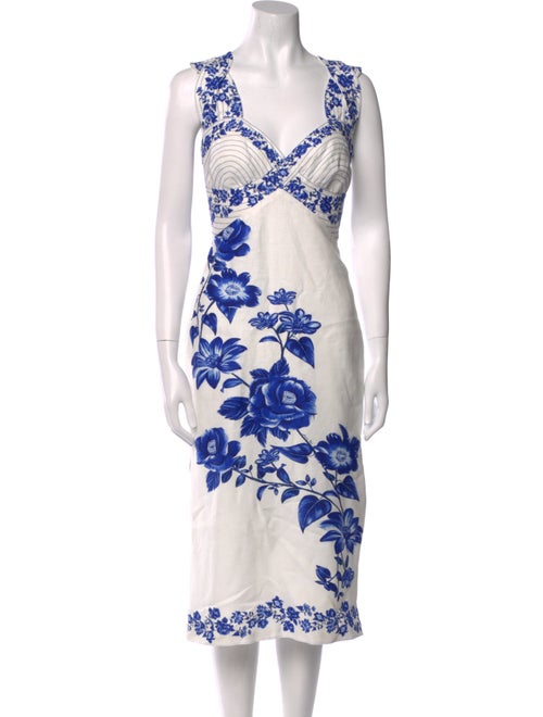 Farm Rio Linen Midi Length Dress