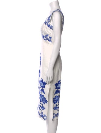 Farm Rio Linen Midi Length Dress