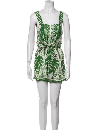 Farm Rio Linen Printed Romper