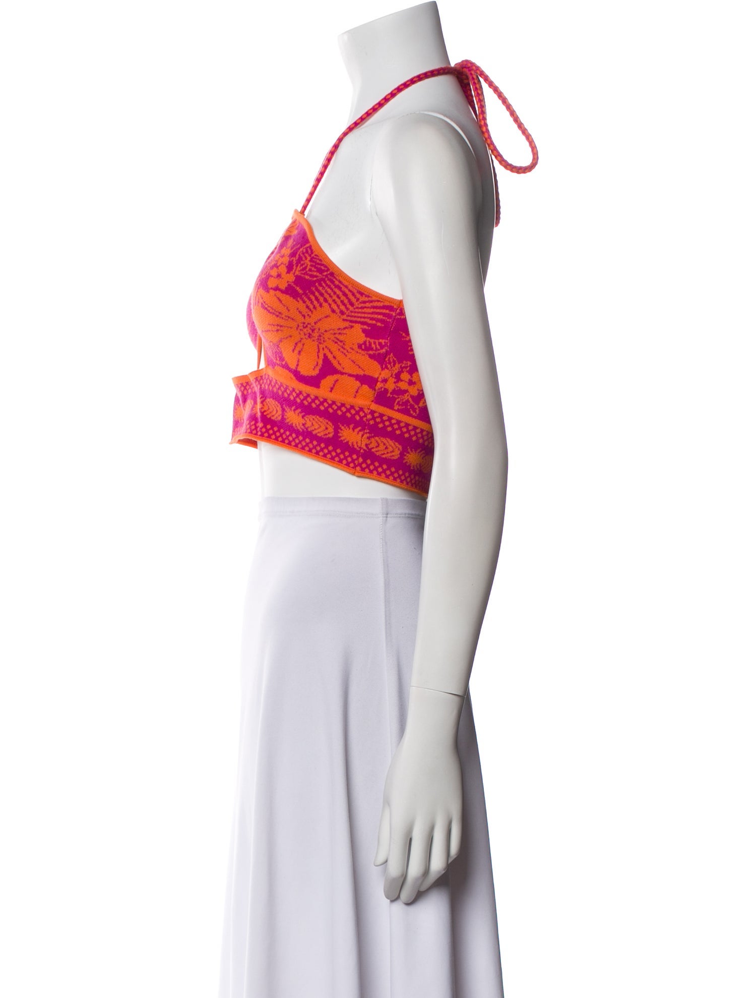 Farm Rio Printed Strapless Crop Top