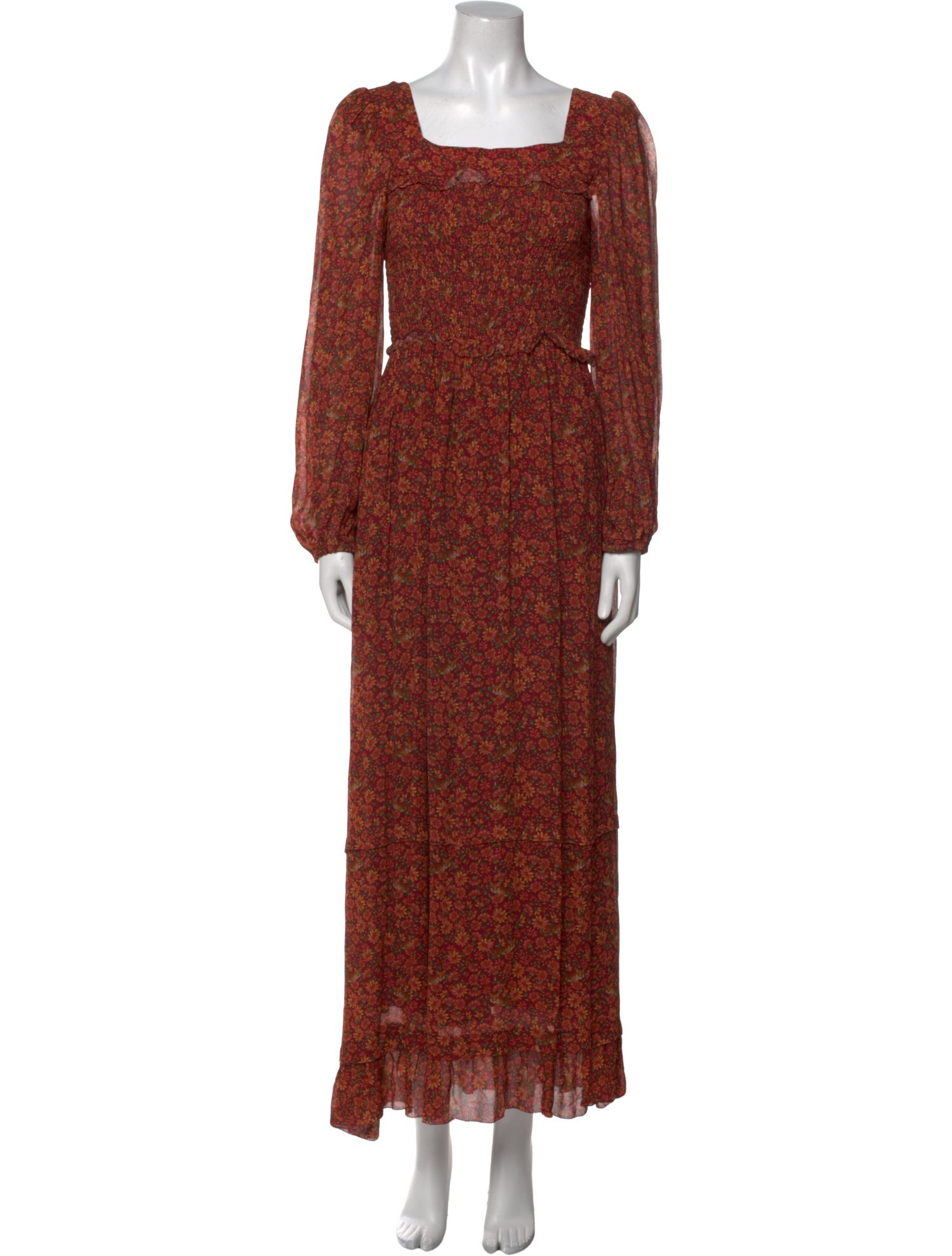 Farm Rio Floral Print Long Dress