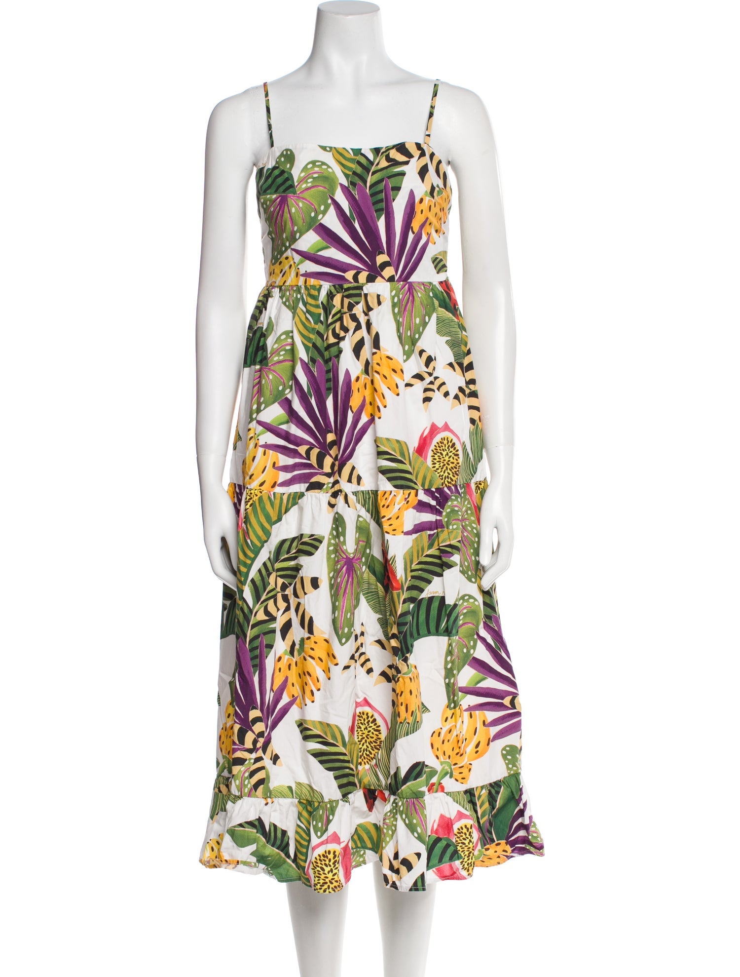 Farm Rio Floral Print Midi Length Dress