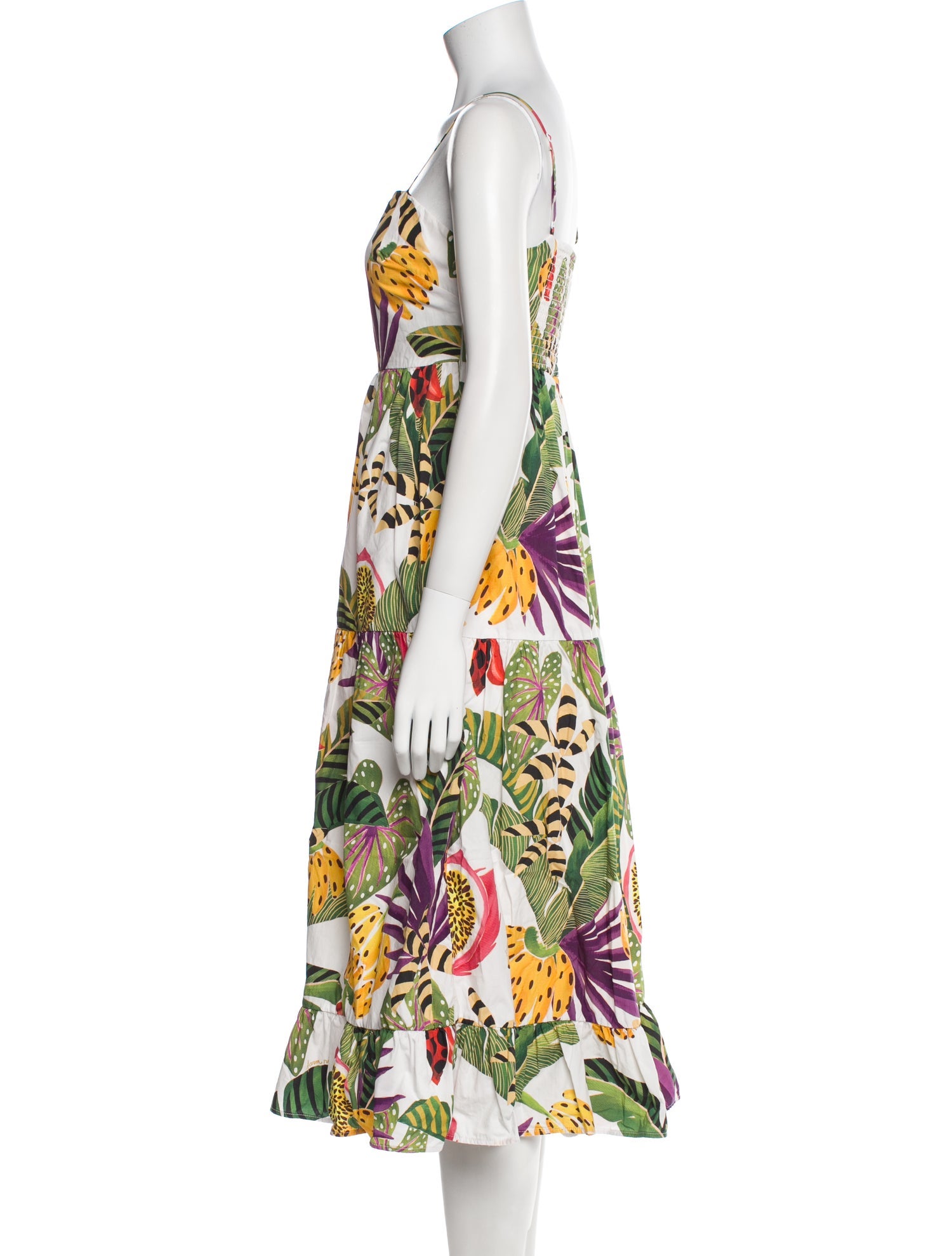 Farm Rio Floral Print Midi Length Dress