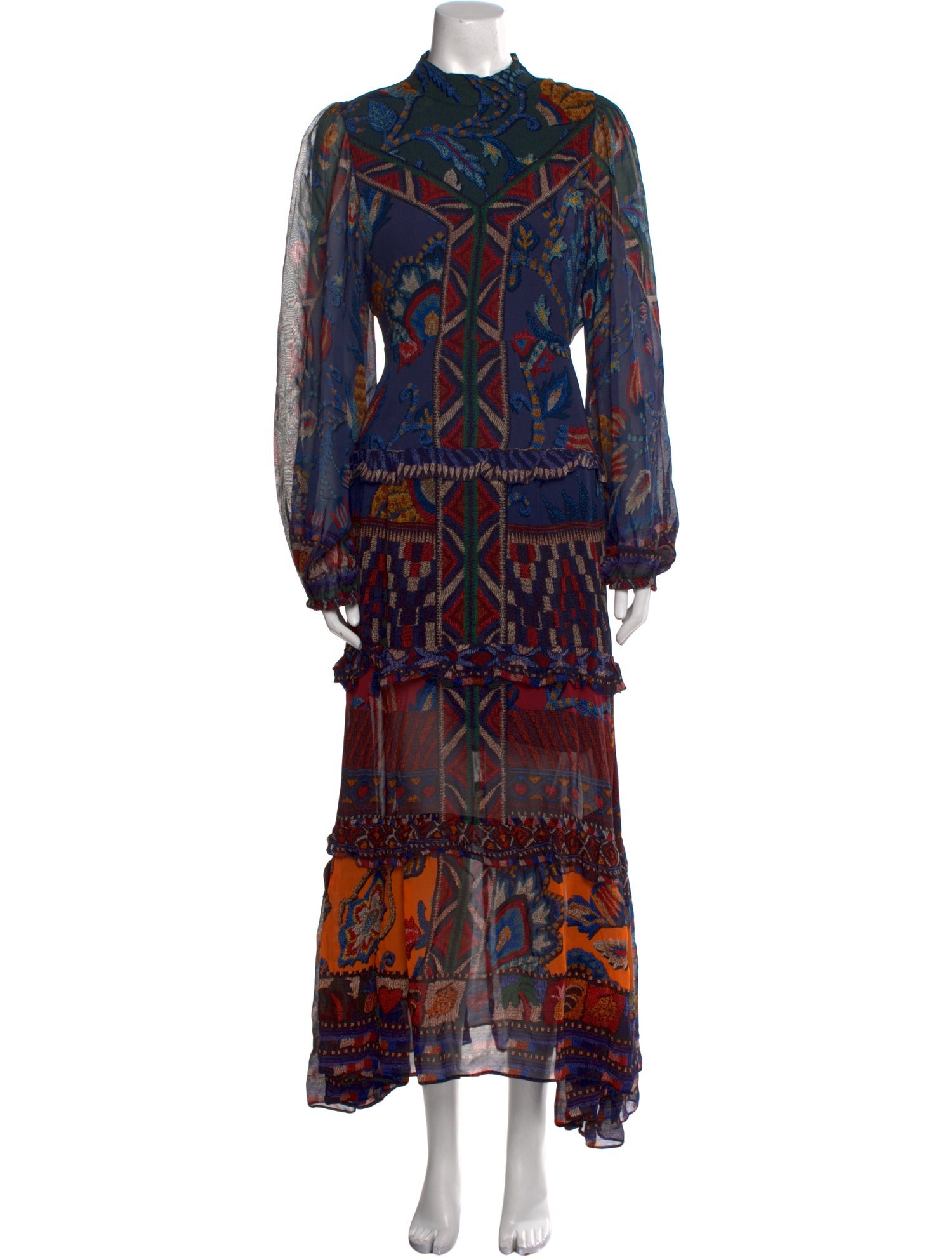 Farm Rio Printed Long Dress