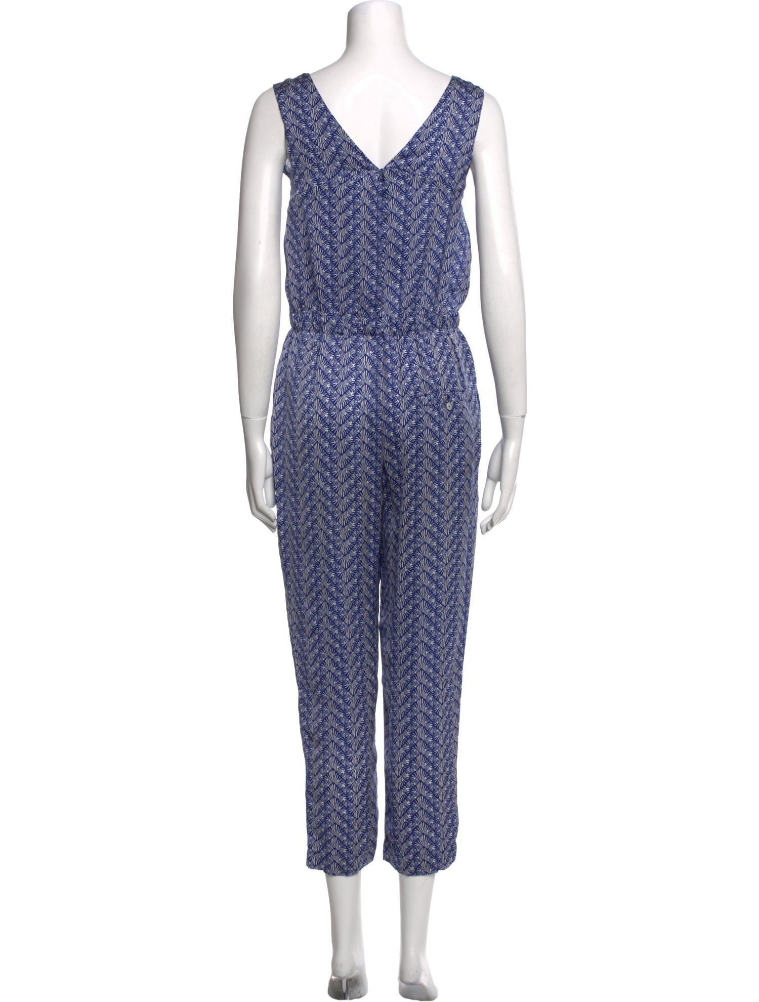 Farm Rio Printed V-Neck Jumpsuit