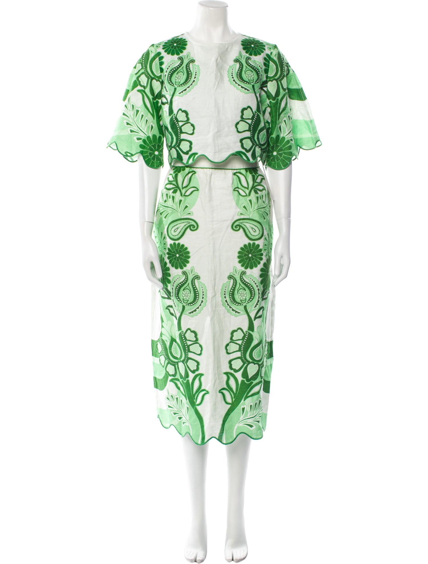 Farm Rio Linen Printed Skirt Set