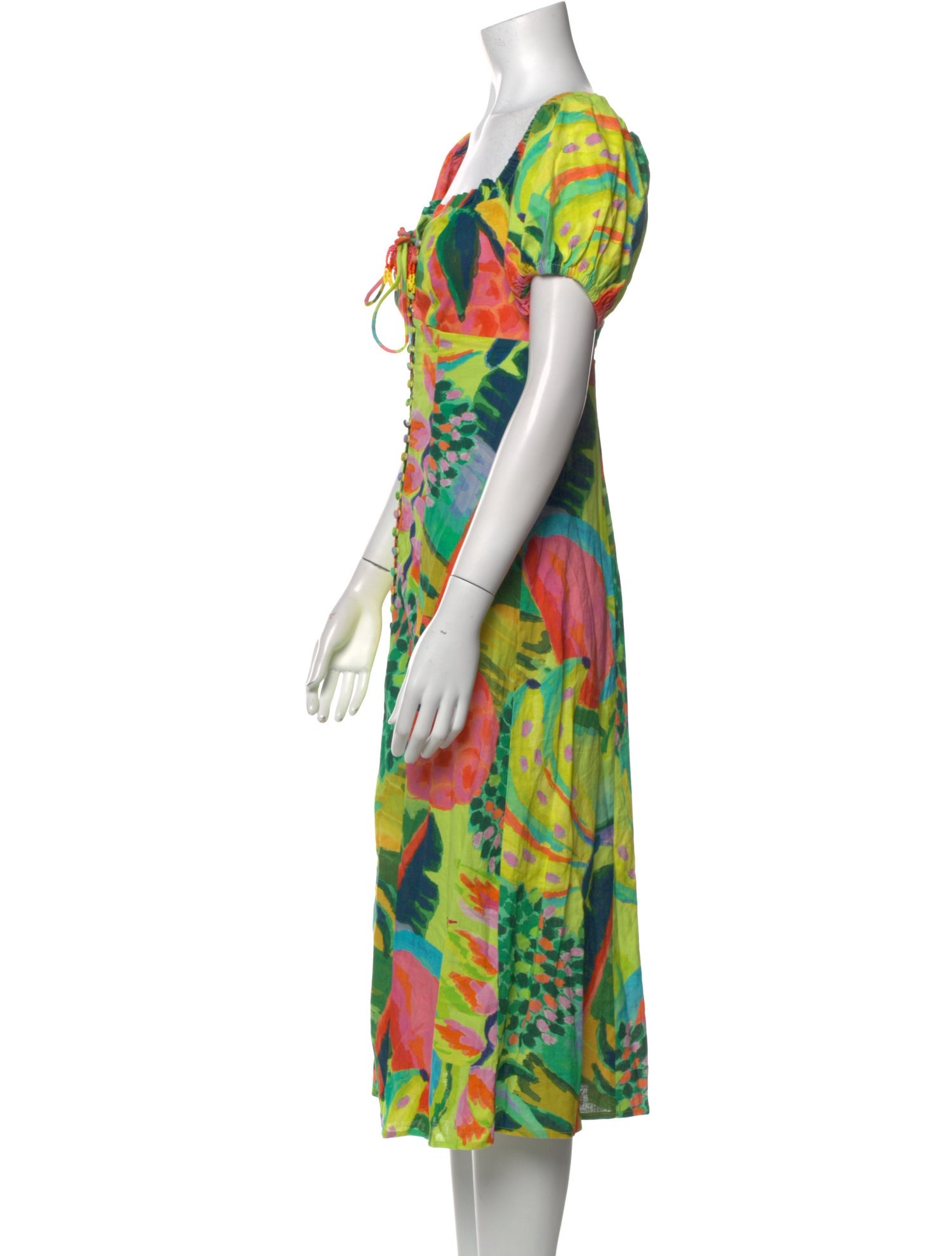 Farm Rio Linen Midi Length Dress w/ Tags