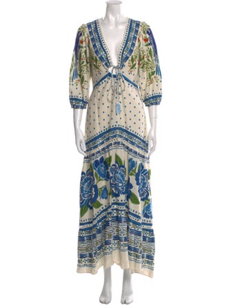 Farm Rio Printed Long Dress