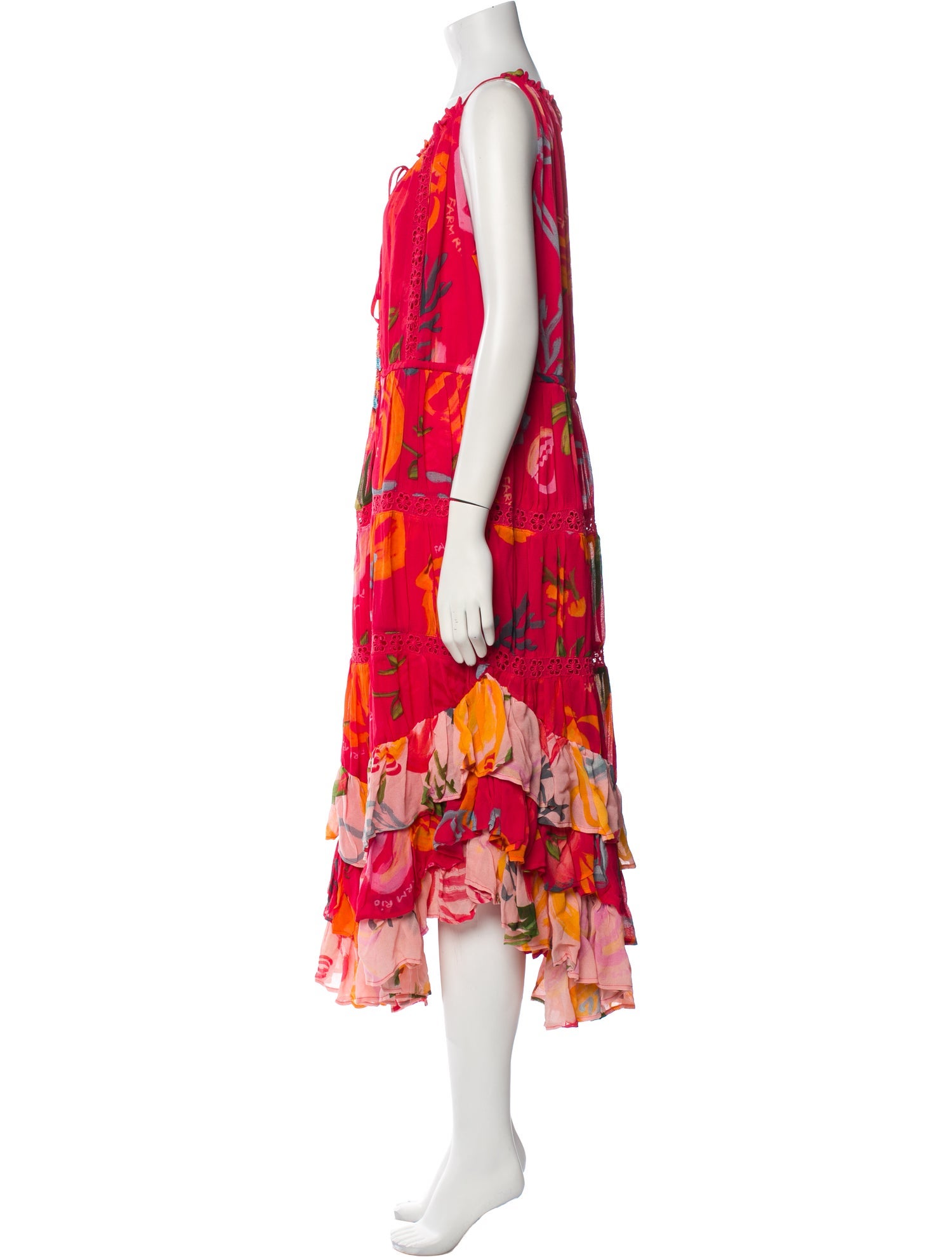 Farm Rio Floral Print Long Dress