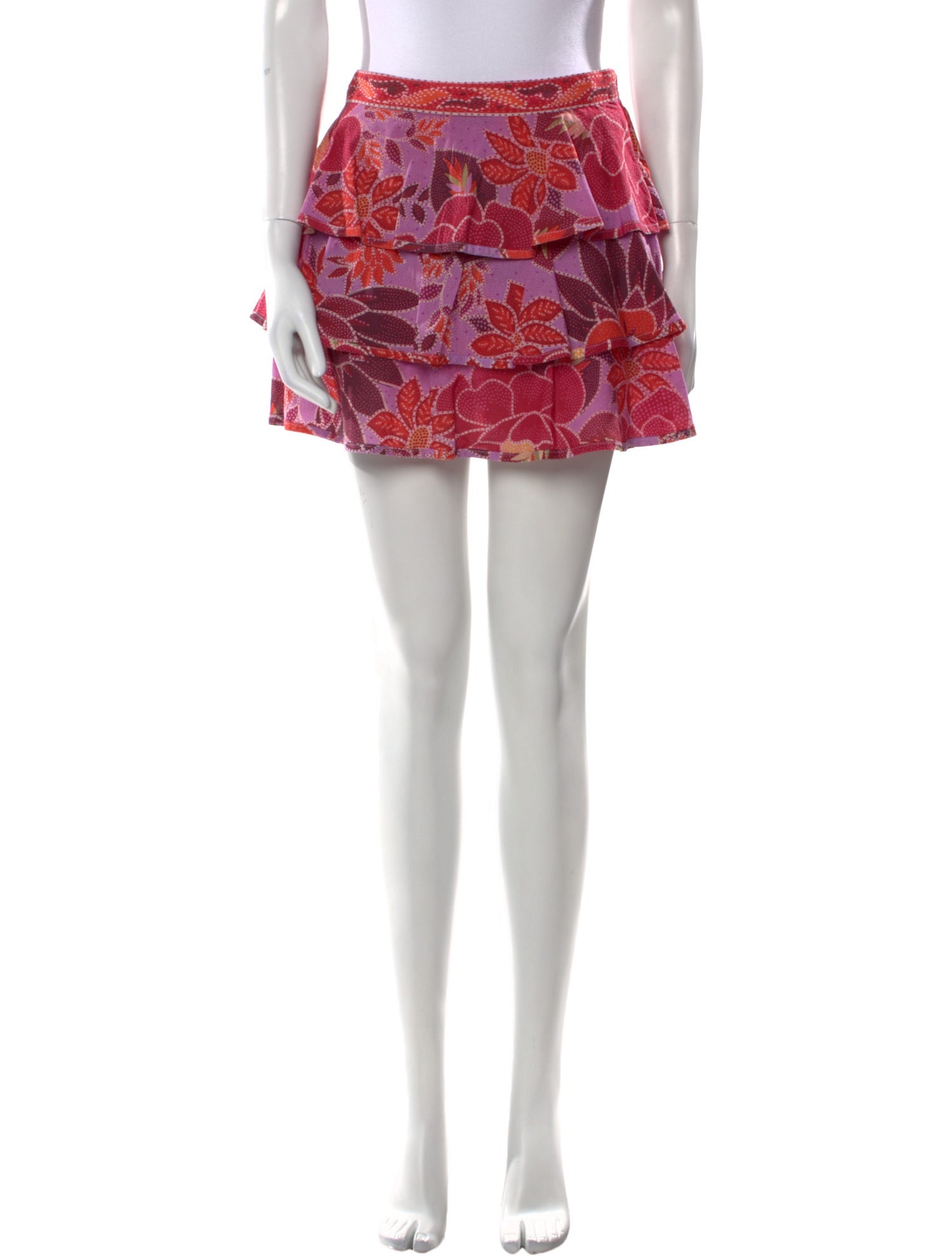 Farm Rio Floral Print Mini Skirt